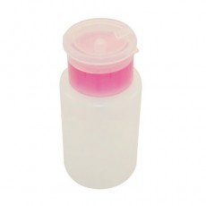 Помпа баночка дозатор пластиковая для жидкостей 150 мл розовая